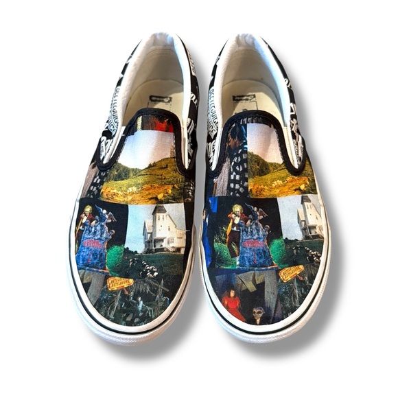 VANS Beetlejuice House of Terror Slip-On Sneakers Women’s Size 8W Graphic Custom - Picture 1 of 10